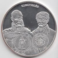 DN "A magyar pénz krónikája - Kiegyezés" Ag emlékérem, (20g/0.999/38,61mm) T:PP Tanúsítván...