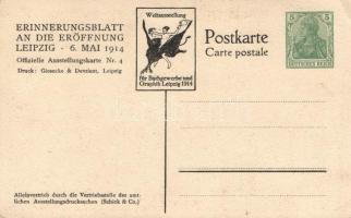 Weltausstellung für Buchgewerbe und Graphik, Erinnerungsblatt, Leipzig 1914 Ga. s: Héroux (EK)