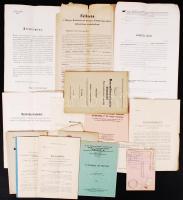 1860-1944 Mezőgazdasággal, állattenyésztéssel kapcsolatos brossúrák és nyomtatványok, rendeletek, termelési útmutatók.