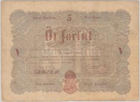 1848. 5Ft "Kossuth bankó" barna T:III Adamo G109A