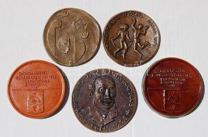 7 db extrém nagyméretű kerámia (2x) + fém (5x) plakett klf témákban T:2