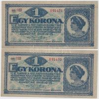 1920. 1K (2x) sorszámkövető T:I,I- Adamo K4