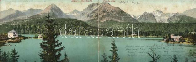 Tátra, Csorba-tó, panoramacard (wet damage)