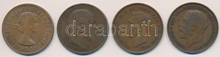 Nagy-Britannia 1906-1966. 1P Br (4x) T:2,3 Great Britain 1906-1966. 1 Penny Br (4x) C:XF,F