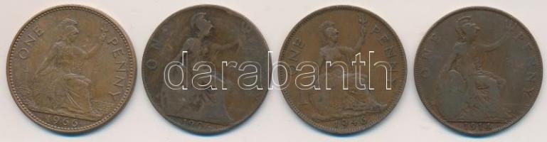 Nagy-Britannia 1906-1966. 1P Br (4x) T:2,3
Great Britain 1906-1966. 1 Penny Br (4x) C:XF,F
