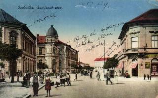 Szabadka Damjanich utca, Ivanits József üzlete / street, shop (gluemark) (b)