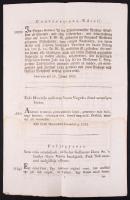 1776, 1839 Német és magyar nyelvű körözvények a körözött személyek részletes leírásaival (3 db)
