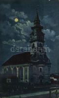 Hódmezővásárhely Református templom éjjel