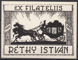 1935 "Ex Filateliis" Réthy István 1925-1935 fametszet