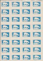 1970 "LEHEL" levélzáró 64 db-os hajtott teljes ív