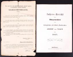 1858-1946 Pécsi nyomtatott, főként csatornahálózattal kapcsolatos szabályrendeletek