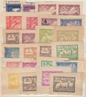 24 db Marhalevélből kivágott értékjegy