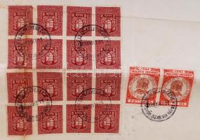 1927 Shell-féle benzinkút kézzel készített tervrajza Dabeg-féle telítőrendszer szerint hátoldalán il...