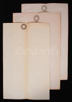 6 és 15 krajcáros felhasználatlan szignettás űrlap (3 db)