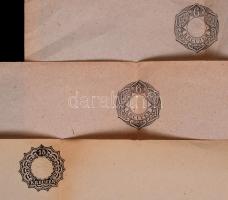 6 és 15 krajcáros felhasználatlan szignettás űrlap (3 db)