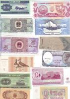 Egész világ 94 db bankjegy, sok Kínával T:90% I!, maradék II