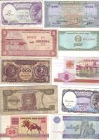 Egész világ 94 db bankjegy, sok Kínával T:90% I!, maradék II