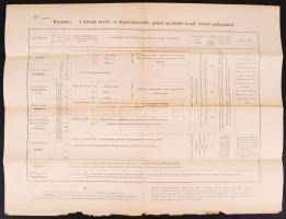 1876 Nagyméretű kimutatás katonai nevelő- és képzőintézetekbe való felvétel lehetőségeiről