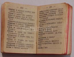 3,5x5cm-es 900 oldalas portugál-francia kéziszótár a 30-as évekből
