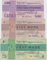 NDK / Forum Aussenhandelgesellschaft 1979. 50Pf AB + 1M AB + 5M AE T:III GDR / Foreign Exchange Certificates 1979. 50 Pfennig AB + 1M AB + 5M AE C:F Krause FX1,2,3