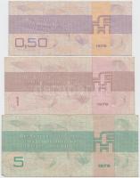 NDK / Forum Aussenhandelgesellschaft 1979. 50Pf "AB" + 1M "AB" + 5M "AE&quo...