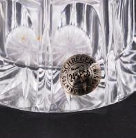 Ólomkristály váza, hibátlan, jelzett, csiszolt, metszett, m: 20 cm