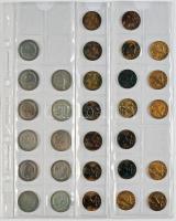 1900-2000. 245db különféle magyar fémpénz új, 18 berakólapos Leuchtturm éremtartó albumba rendezve T...