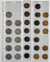 1900-2000. 245db különféle magyar fémpénz új, 18 berakólapos Leuchtturm éremtartó albumba rendezve T...