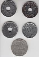 1926. 50f (1x) + 1942. 10f (1x) + 1941-1943. 20f (3x) T:vegyes