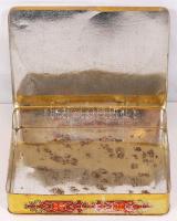 cca 1940 Abadie flor festett cigarettás fémdoboz / Painted metal cigarette box 15x10 cm