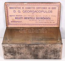 cca 1910 Georgacopulos cigarettás fémdoboz / metal cigarette box 12x6 cm