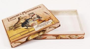 cca 1910 Gerbeaud macskanyelv desszert papírdoboz / Chocholate box