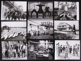cca 1965 Vegyes témájú MTI fotók, hátukon leírással a képek témájáról, fotós feltüntetésével, 9x11 cm, 21 db.