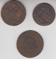 1800S 3Kr Cu + 6Kr Cu + 15Kr Cu T:2-,3