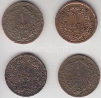 1858B 1Kr Cu + 1872KB 1Kr Cu + 1881Kb 1Kr Cu + 1886KB 1Kr Cu T:2,2-