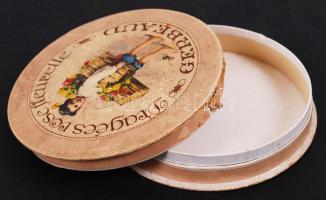 cca 1910 Gerbeaud rózsavirág drazsé festett cukorkás doboz / Paper candy box