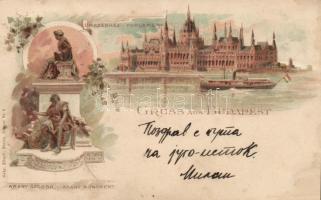1899 Budapest V. Parlament, litho (Rb)