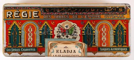 cca 1920 Regie nagyméretű fém cigarettás doboz / Metal cigarette box