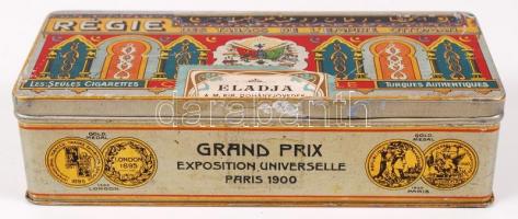 cca 1920 Regie nagyméretű fém cigarettás doboz / Metal cigarette box