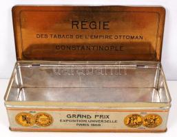 cca 1920 Regie nagyméretű fém cigarettás doboz / Metal cigarette box
