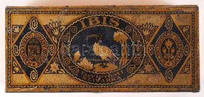 cca 1920 Ibis nagyméretű fém cigarettás doboz / Metal cigarette box
