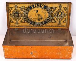 cca 1920 Ibis nagyméretű fém cigarettás doboz / Metal cigarette box