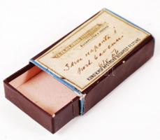 cca 1910 Cs. és kir. udvari gyógyszertár a Várban pasztillás skatulya / pharmacy pill box