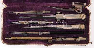 cca 1920 komplett körzőkészlet / set of compass
