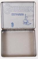cca 1920 Ghiubek szivarka festett fém cigarettás doboz / Metal cigarette box
