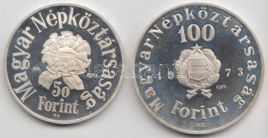 1973. 50Ft Ag + 100Ft Ag "Petőfi Sándor" pár T:PP