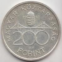 1992. 200Ft Ag "MNB" T:2 Adamo F13