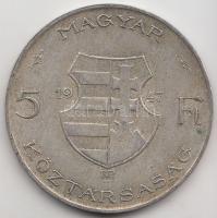 1947. 5Ft Ag "Kossuth" T:2-/3 Adamo F8.1