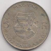 1947. 5Ft Ag "Kossuth" T:2-/3 Adamo F8.1