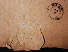 1842 Nimburg, Levélboríték körbélyegzővel és szárazpecséttel Győrbe Pozsonyon keresztül